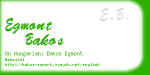 egmont bakos business card